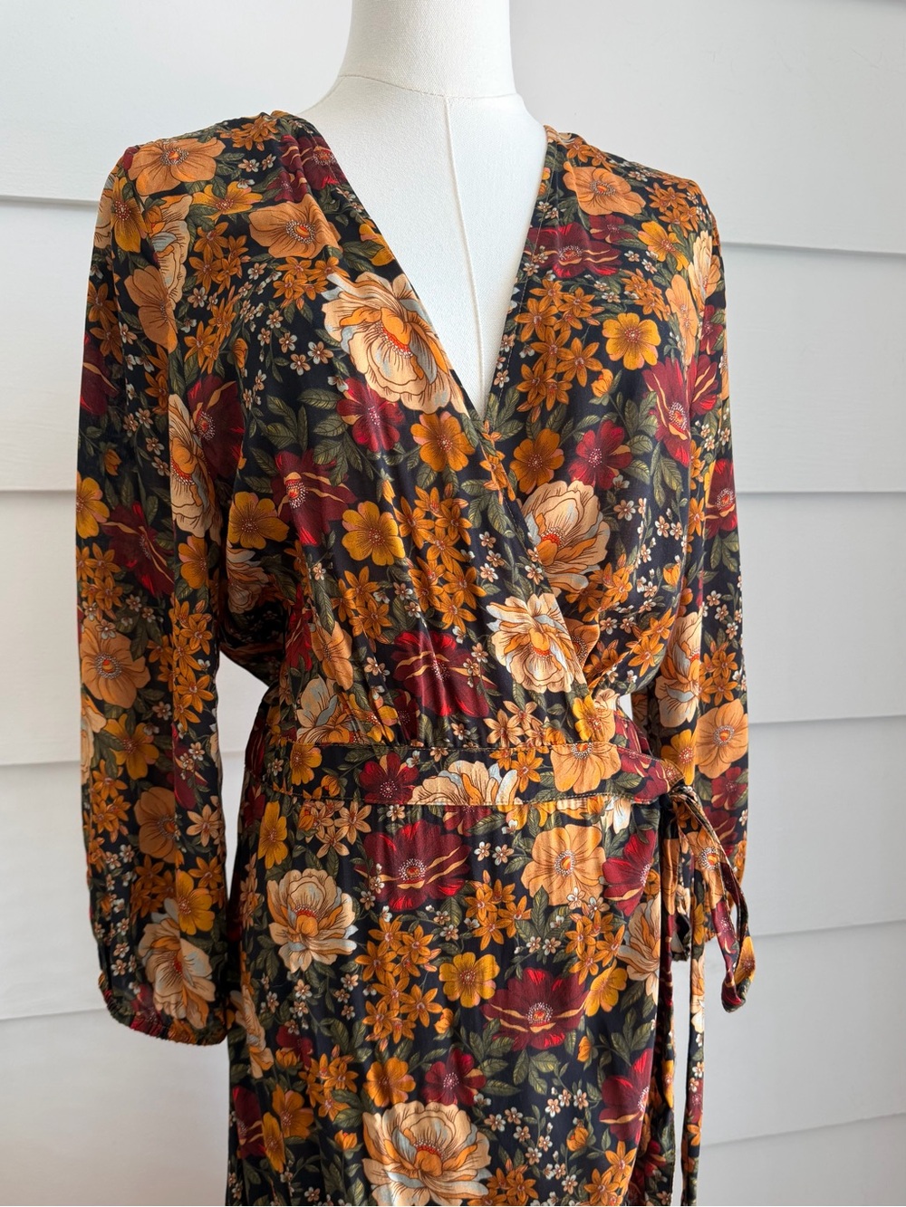 Farm Rio Madrid Wrap Maxi Dress M - Picture 4 of 9
